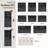 70'' Tall Bookcase Shelf With Glass Storage Cabinets, Large Farmhouse Bookshelves-1757535380
