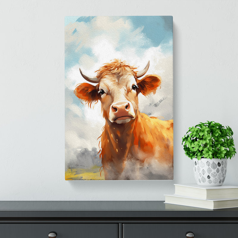 Cow Digital - No Frame Print, 50cm H x 35cm W x 3cm D