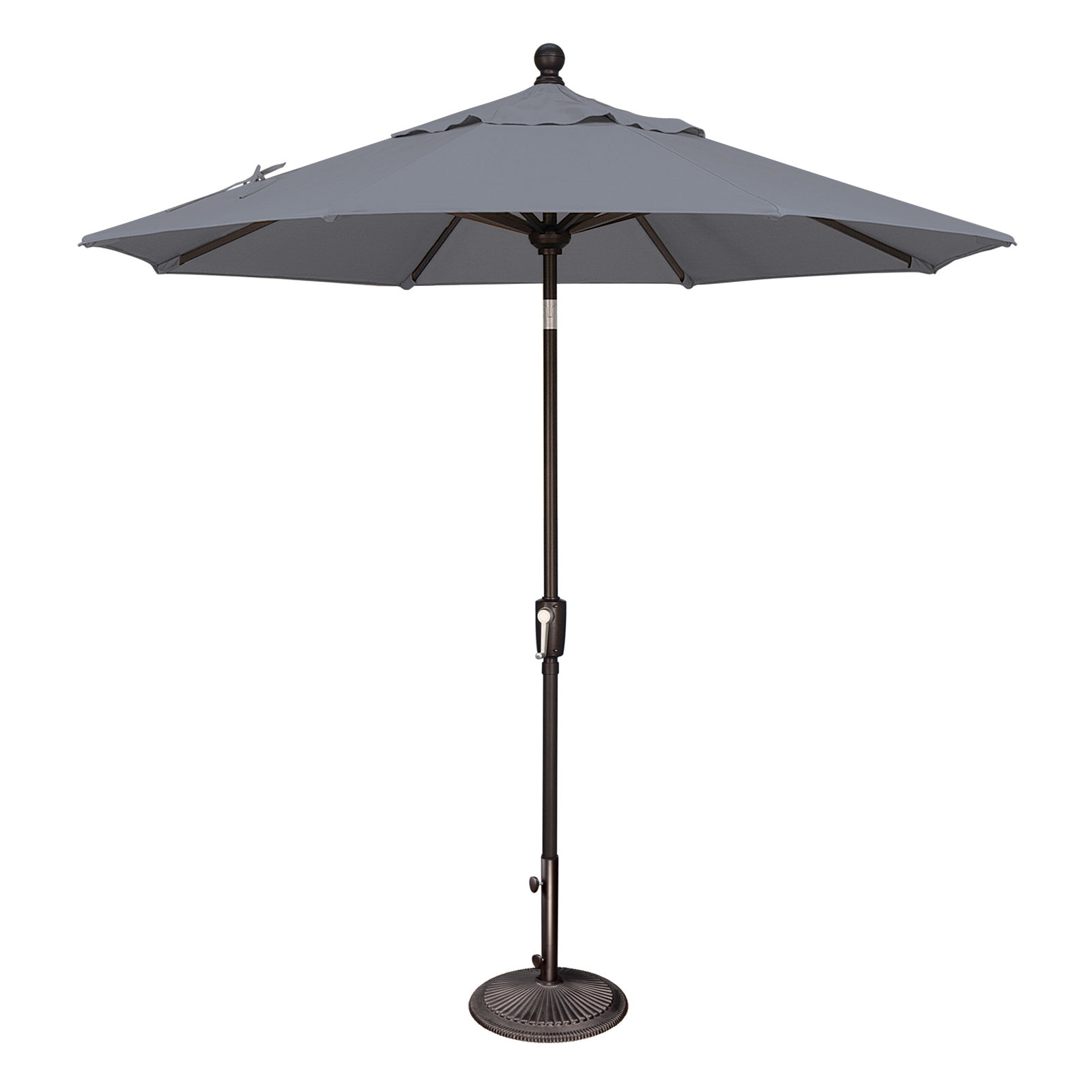 Launceston Market Umbrella, Black, Canvas Charcoal Sunbrella® Canvas, 96" H x 90" W x 90" D