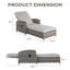 Chaise longue inclinable avec coussins 62,5 po