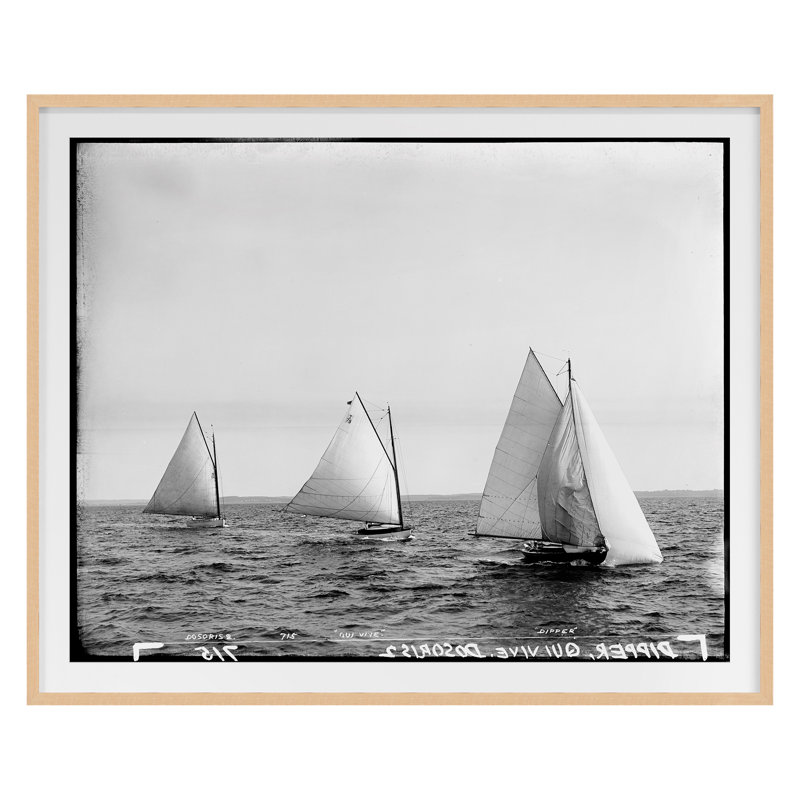 Open Seas 6 Print by THE Studio, Maple Framed, 20" H x 24" W