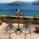 ENSEMBLE DE 3, ensemble de bar de véranda pour patio, balcon et bistro à hauteur de bar et amp; amp; amp; amp; amp; amp; amp; amp; amp; amp; amp; Ensemble de tabourets, table ronde en métal de 43,3 po de hauteur et 2 tabourets de bar en fonte, hauteur 