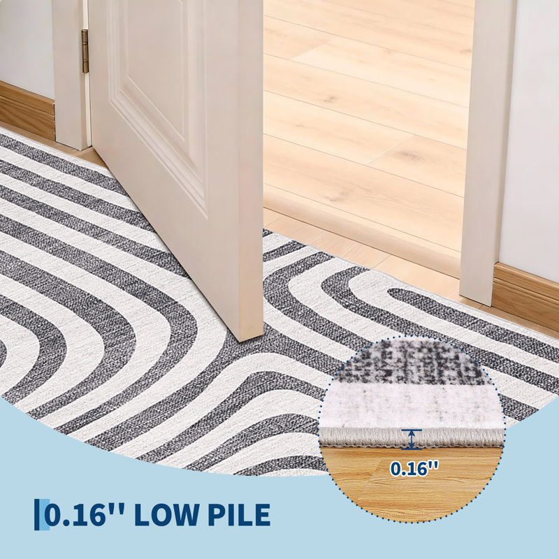 Area Rugs, Abstract Modern Washable Rugs, Non-Slip Low-Pile Soft Floor Carpet for Bedroom, Living Room, Dining Room