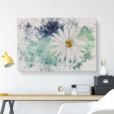 White Daisy Vol.2 Watercolour - Wrapped Canvas