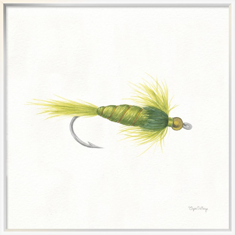 " Gone Fishin IV " by Elyse DeNeige, 18" H x 18" W, No Mat, Wrapped Canvas