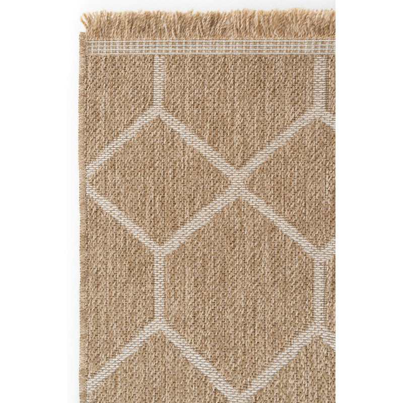 Raylenn Geometric Machine Made Indoor / Outdoor Area Rug, Rectangle 2'7" x 4'11"