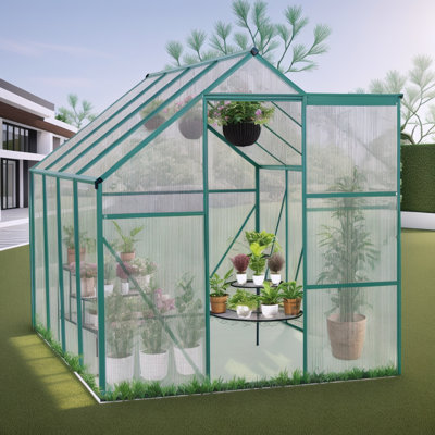 Base surélevée en polycarbonate pour serre