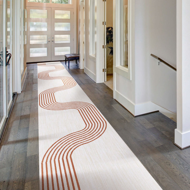 Runner Striped Flatweave Area Rug, Runner 70 x 420 cm