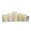 Unscented Realistic-Flame LED Wax Pillar Candles