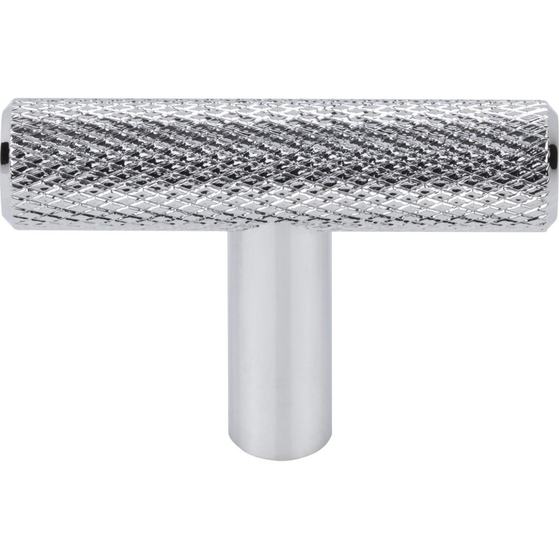 Prestwick T-Knob 2 Inch Brushed Satin Nickel, Polished Chrome