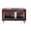 Cuisinière à double combustible ILVE Nostalgie II Series 60 po avec 7 brûleurs scellés, plaque de cuisson et table française (propane liquide, porte pleine)-134208565-134208554