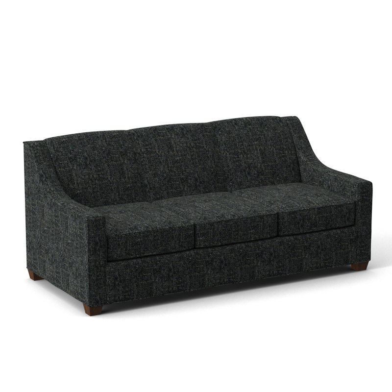 Phillips Square Arm Sofa with Reversible Cushions, Connelly Crow, Montana Walnut, 34.5" H x 76" W x 36" D