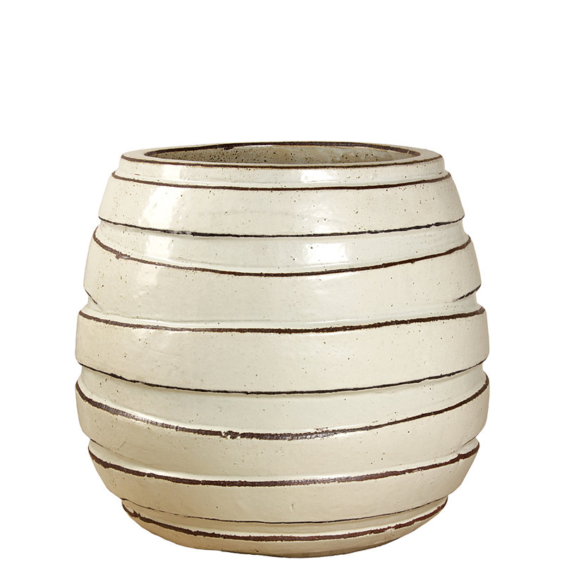 15 in. Metropole Planter - Antique White, 15" H x 15" W x 15" D