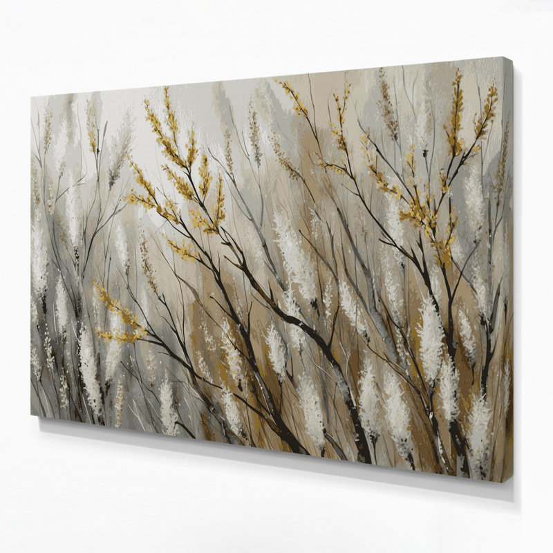 Art mural sur toile Botanical Catkin Branches, H 11 po x l 14 po