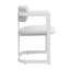 Ensemble de 2 chaises de salle à manger rembourrées en tissu avec structure en métal beige, capacité de poids de 265 lb