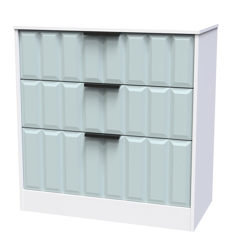 New York 3 Drawer Deep Chest (Ready Assembled), Duck/White