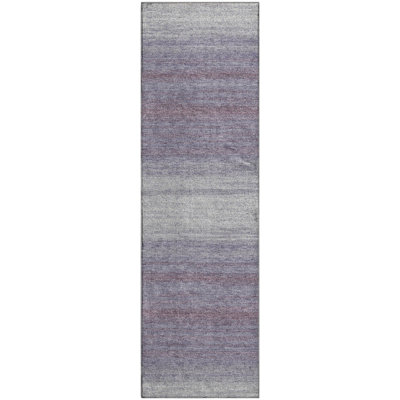 Premium Machine Washable Birchview AMF1033 Striped Rug