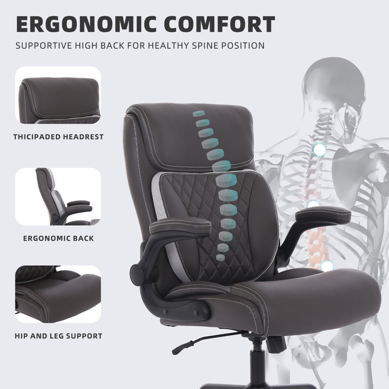 Fauteuil de direction Kheyla, Brun