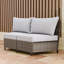 Chaise de patio pour 2 personnes en osier sans accoudoirs avec coussins-102337449