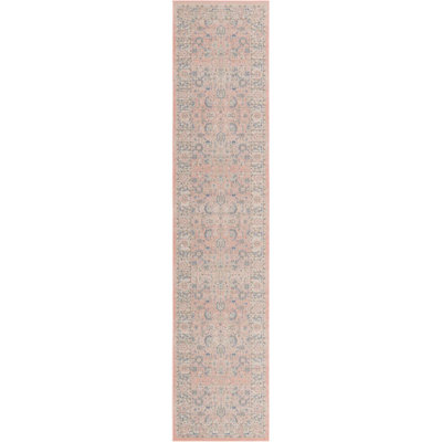 Tapis oriental rose poudre Exann