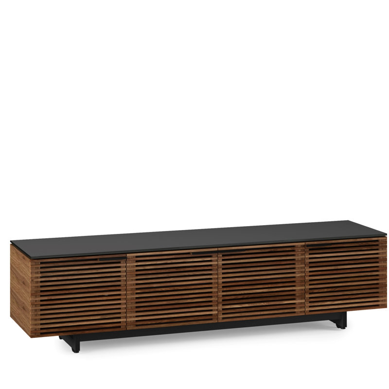 Corridor TV Stand for TVs up to 85", Natural Walnut