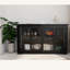 Kitchen Storage Stand Cupboard With Glass Door-209950658