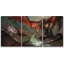 «Dueling Mystic Ancient Dragons on Canvas», reproduction de 3 pièces
