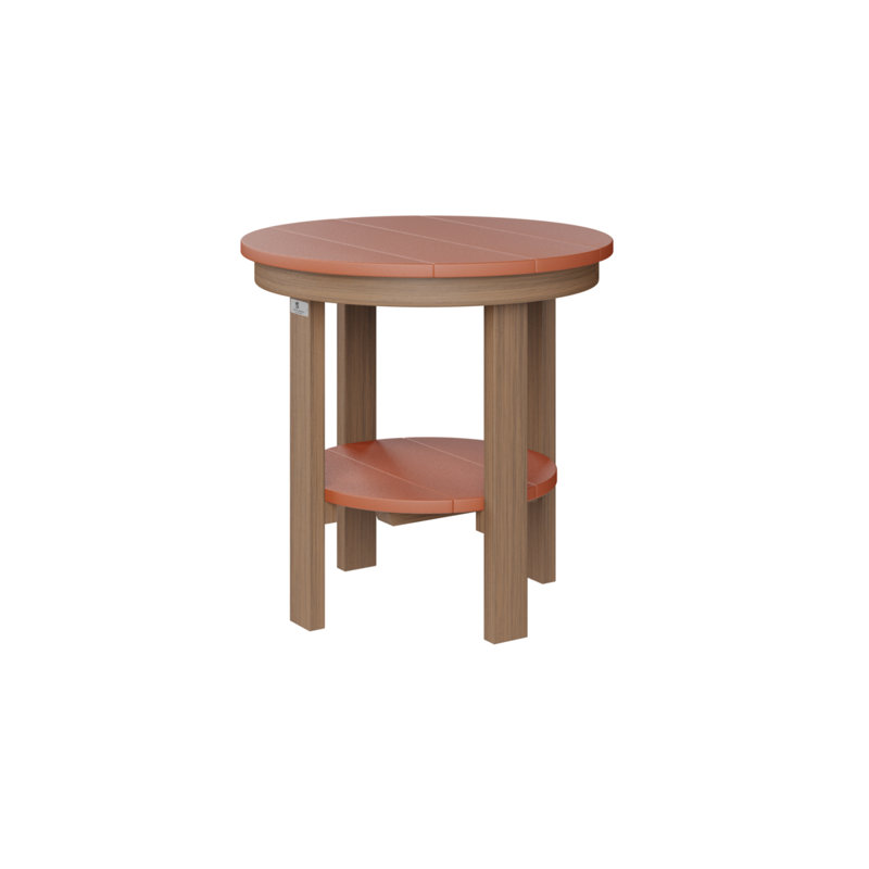 Table de salle à manger ronde Berlin Gardens, Acajou antique, 21" H x 21.5" W x 21.5" D, Orange mangue