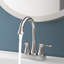 Robinet de lavabo de salle de bain surdimensionné à 2 poignées avec bonde escamotable Topcraft