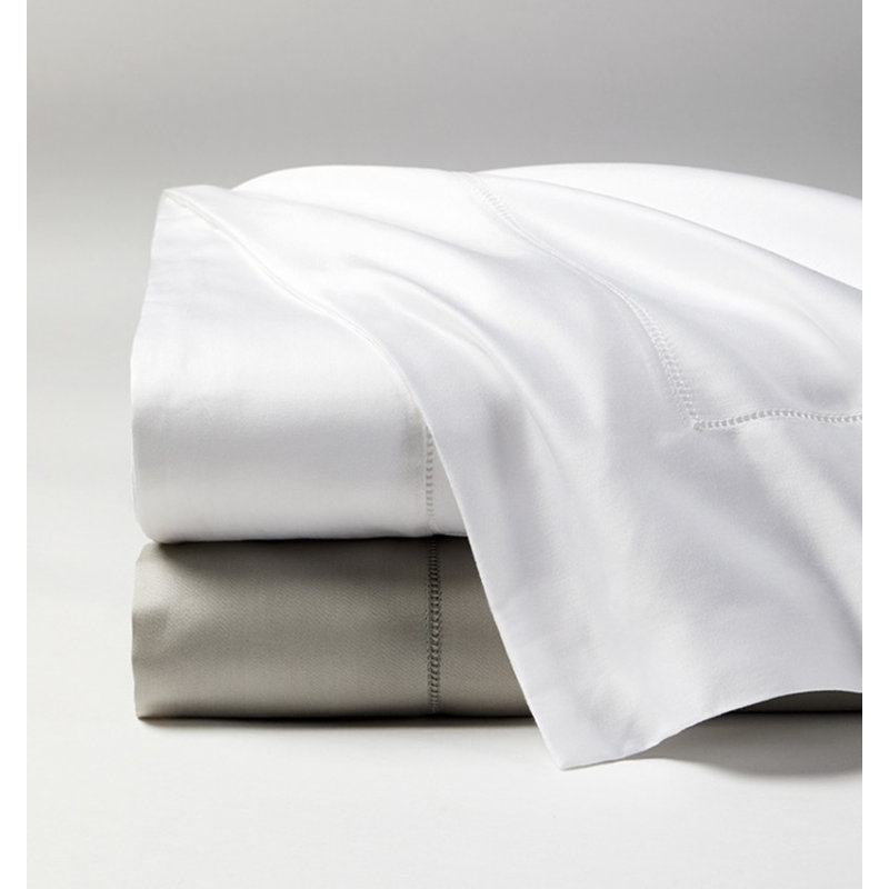 Fiona Sateen Flat Sheet, Lunar, King Flat Sheet
