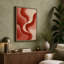 Crimson Flow Abstract - Wrapped Canvas-1821624895-1821624893