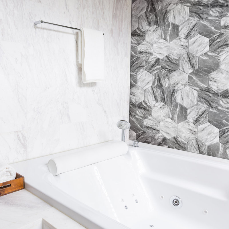 Classico Bardiglio Hex 7" x 8" Porcelain Stone Look Wall & Floor Tile