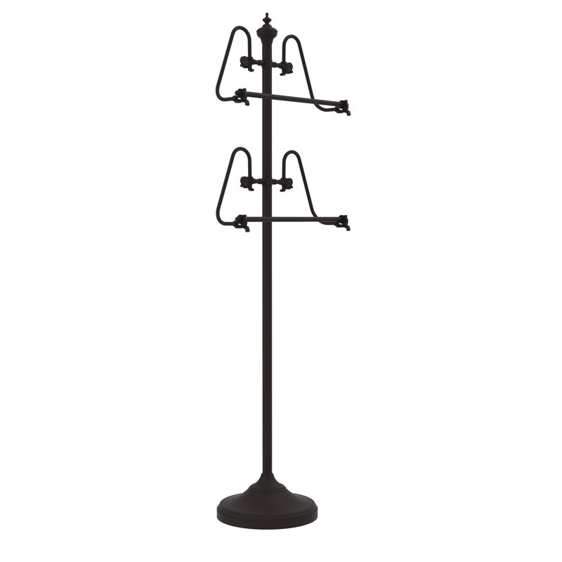 Porte-serviettes sur pied Gober, Bronze huilé