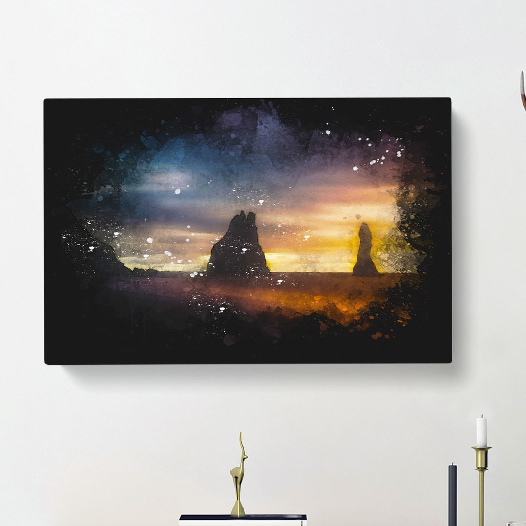 Beach in Vik Iceland - Wrapped Canvas