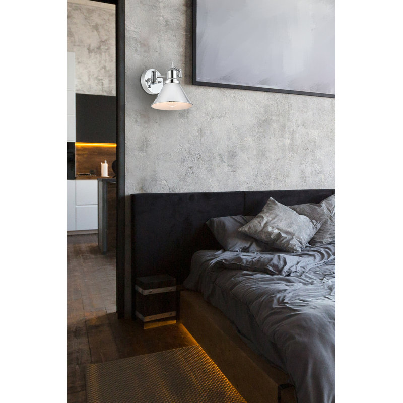 Applique murale en fer Bethune, Chrome