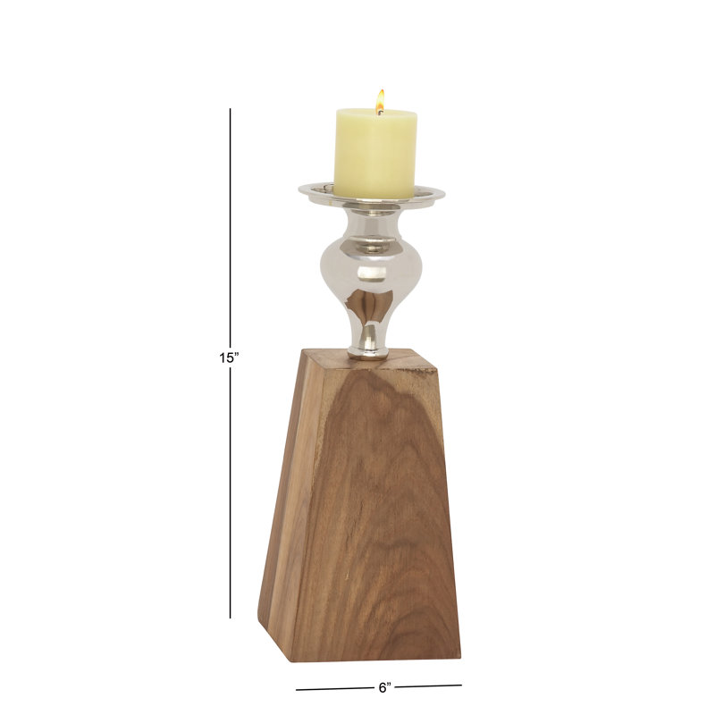 Chandelles en métal, H 15 po x l 6 po x P 6 po