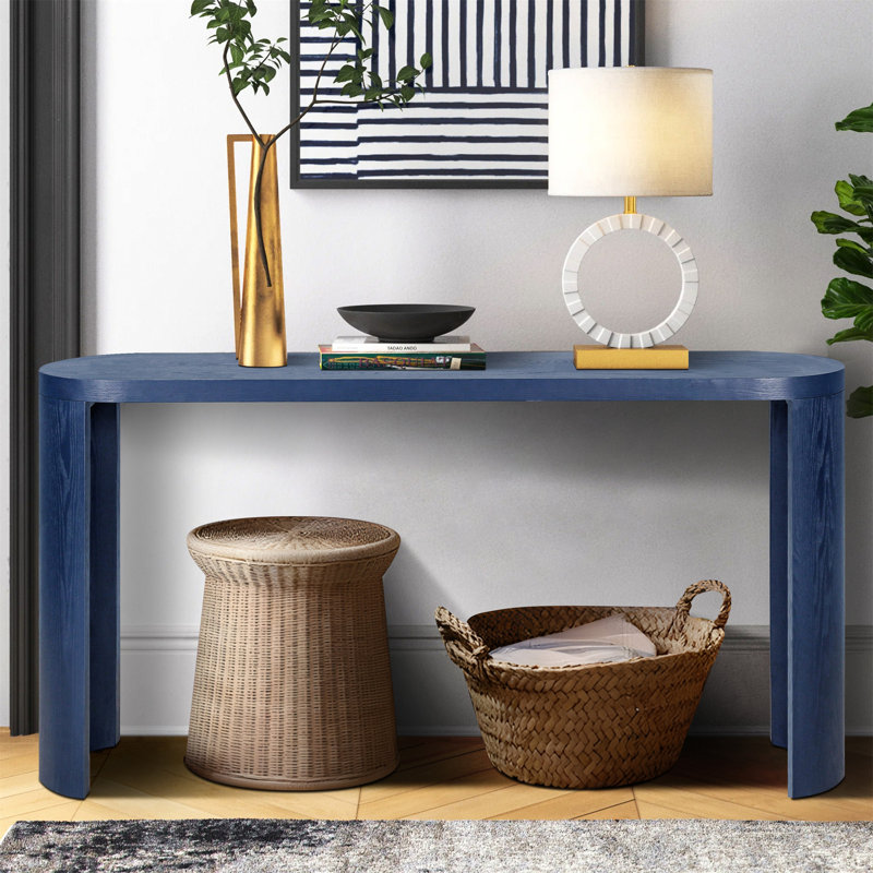 60'' Thick Top Entryway Table, Navy Blue