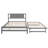 Full Size Platform Bed With Adjustable Trundle,Gray