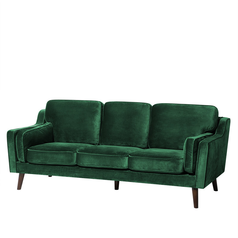 Forsyth 3 Seater Velvet Sofa, Green