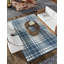 Tapis intérieur / extérieur pour jardin à carreaux bleu-27811586