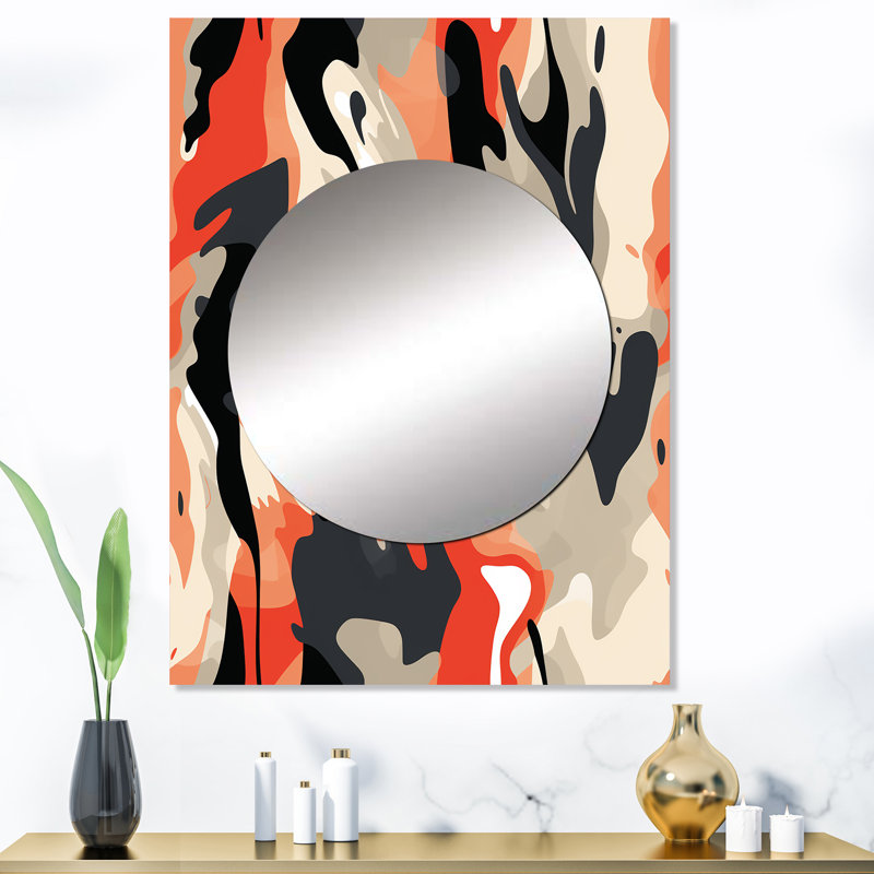 Alaraph Tribal Camouflage Essence - miroir mural décoratif abstrait, miroir moderne, impression d'art en métal, 40 po x 30 po