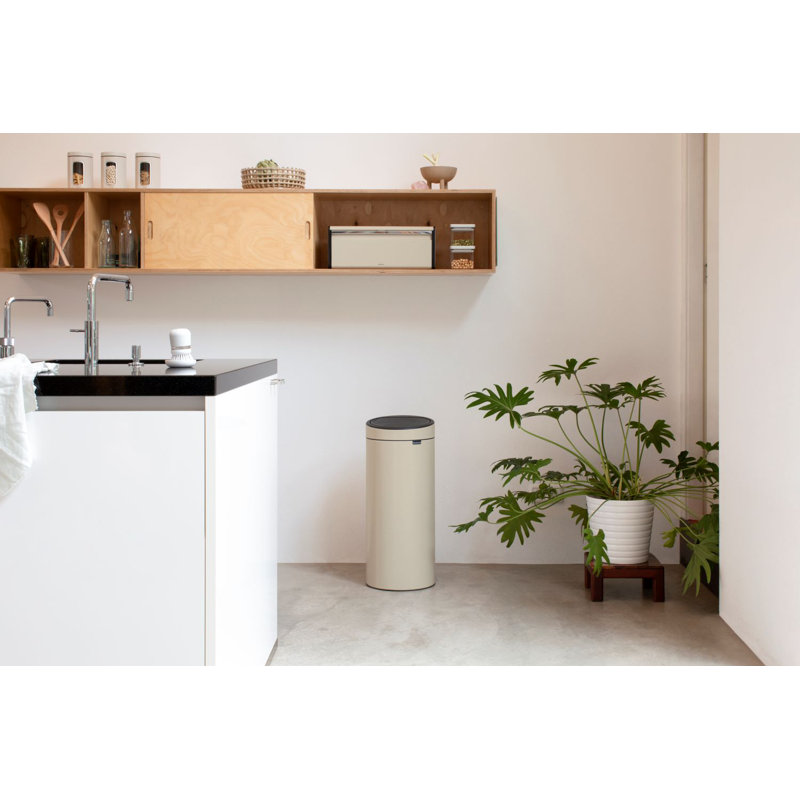 Brabantia 30 Litre Touch Bin, Soft Beige