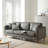85" Faux Leather Square Arm Sofa-601280421