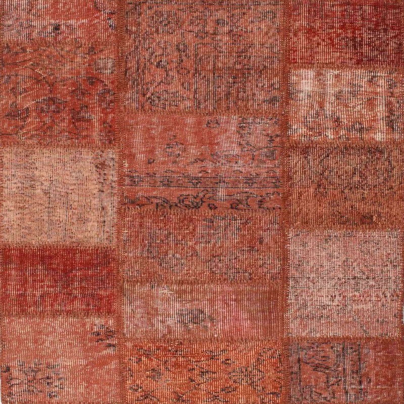Tapis brun contemporain Harmincourt, Carré 5 pi