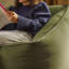 icon Natalia Velvet Adults Bean Bag Armchair and Pouffe, Ready Filled Large Beanbag and Footstool Forest Green-90562464