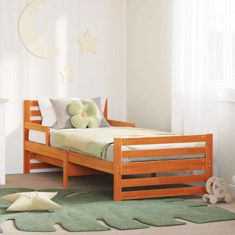 Bed Frame with Headboard Engineered Wood