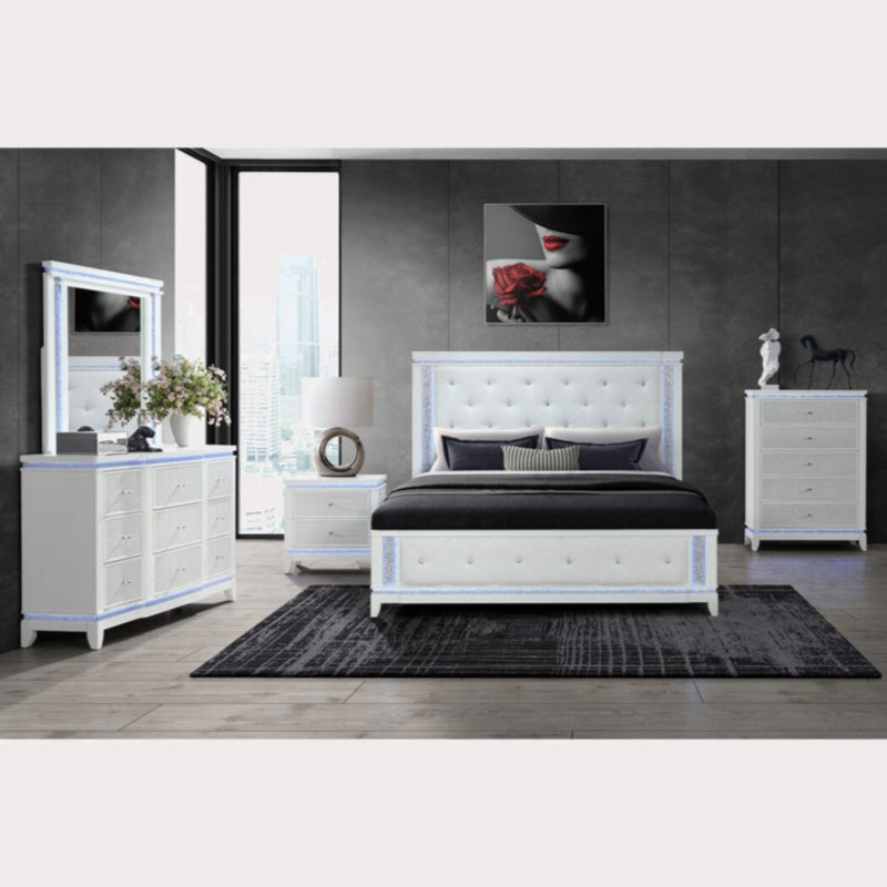 Table de chevet blanche ADALID