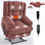 Fauteuil inclinable électrique à deux moteurs à massage à position infinie jusqu'à 350 lb avec télécommande électrique, moyenne ferme et robuste