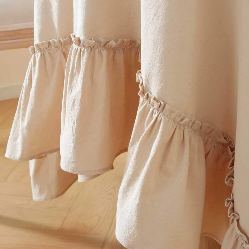 Nappe carrée en coton délavé, Tanné, 63 x 63 po (160 x 160 cm)
