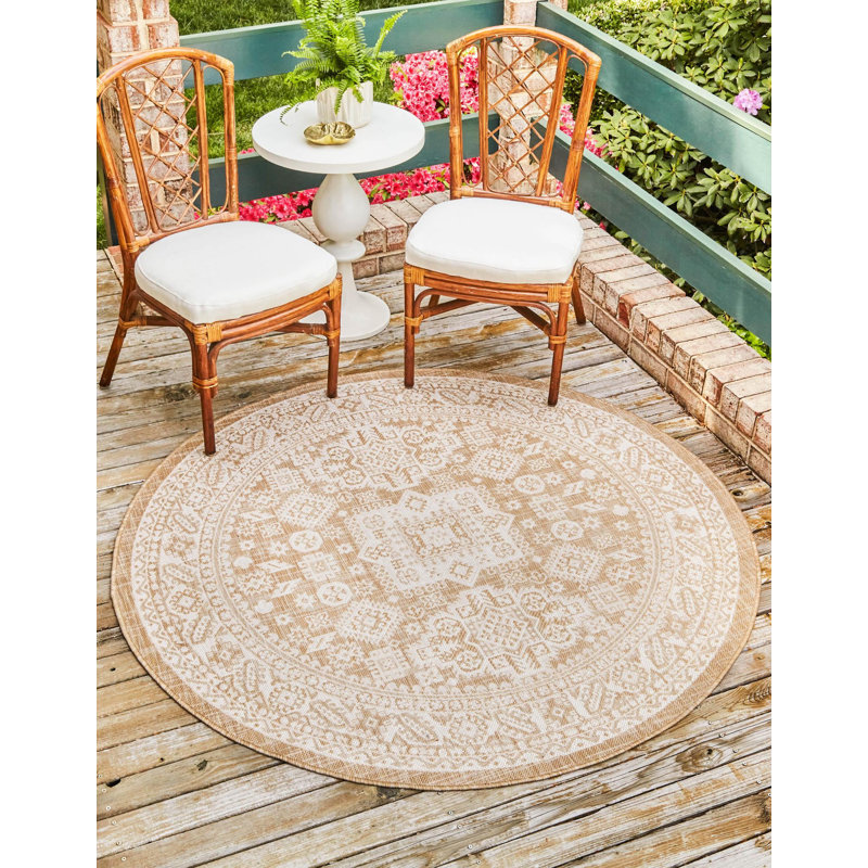 Tapis intérieur / extérieur Danera Southwestern, Rond 10 pi